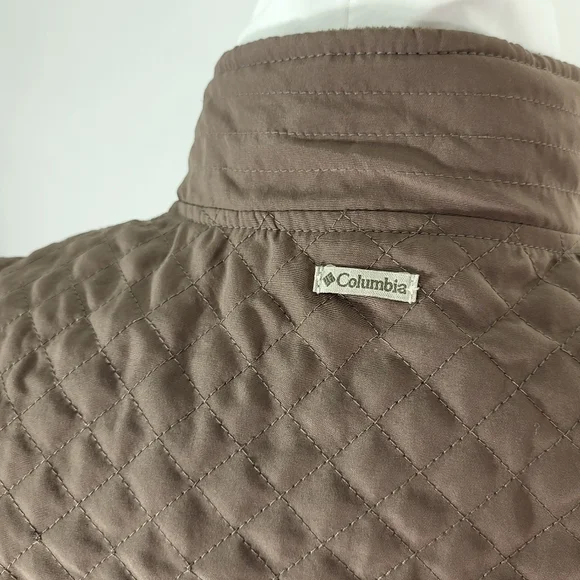 Columbia Mocha Brown VEST Womens Size S Small Full Zip Quilted, Fleece Sides - Picture 11 of 15